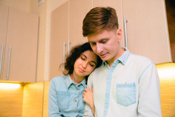 Lovely couple in the kitchen