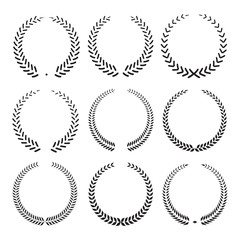 Laurel wreaths. Retro Design. Vector illustration.