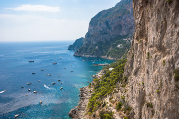 Boats at the Marina Piccola on Capri Island