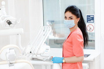 Female assistant at the dental office