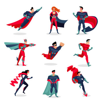 Superheroes Characters Set