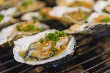 Street food in a chinese market in Yangshuo, China.