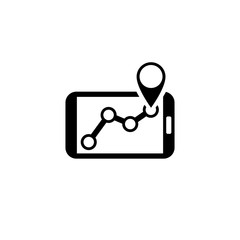 GPS Navigation Icon. Flat Design.