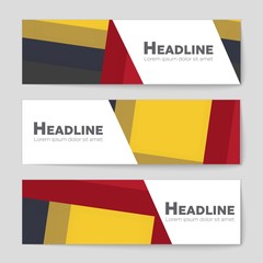 Fototapeta premium Abstract vector layout background set. For art template design, list, front page, mockup brochure theme style, banner, idea, cover, booklet, print, flyer, book, blank, card, ad, sign, sheet,, a4