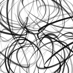 Abstract background. Vector illustration with black and gray dynamic lines on white