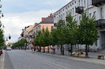 Centrum Białegostoku latem/Bialystok downtown in summer, Podlasie, Poland