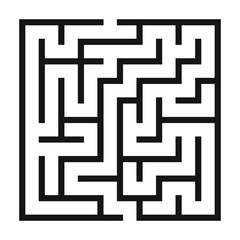 Maze Game background. Labyrinth with Entry and Exit. Vector Illustration.