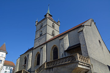 Fototapeta premium Estavayer-le-Lac, Kirche Saint-Laurent