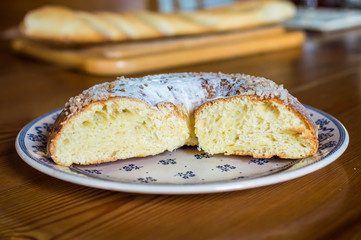 Brioche on a plate