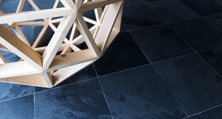 Wooden Polygon geometric structure Background