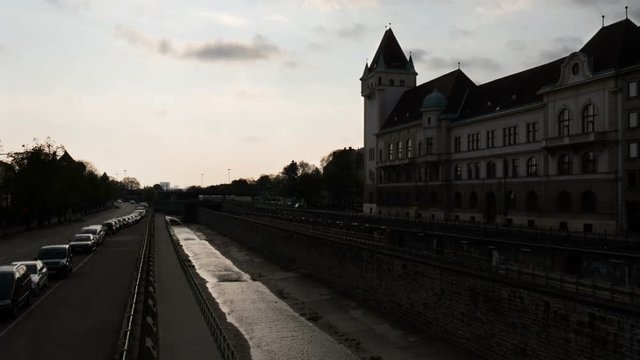 4K Time lapse of the Wiental, Hietzing in Vienna, austria 
