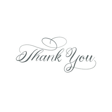thank you hand calligraphy