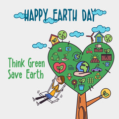 Happy Earth Day Concept Illustration Concept