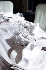 Table set for an event party or wedding