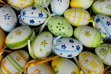 Easter eggs with flowers