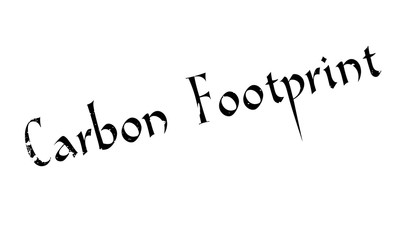 Fototapeta premium Carbon Footprint rubber stamp. Grunge design with dust scratches. Effects can be easily removed for a clean, crisp look. Color is easily changed.
