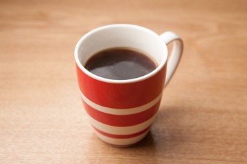 hot coffee on beans