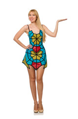 Nice woman model isolated on the white background