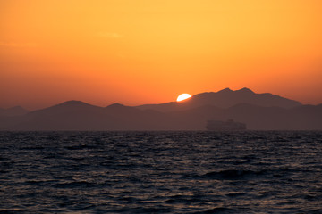 Fototapeta na wymiar Sunset on Kos Island 