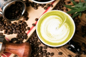 green tea latte, 그린티라떼 