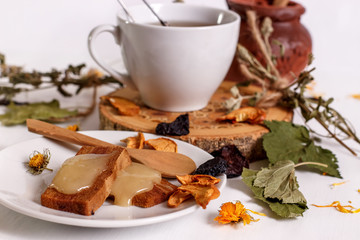 honey and dried fruit