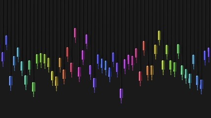 Large Linear Array of Colourful 3.5mm Cables of Varying Lengths