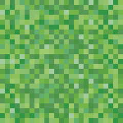 Seamless pixelated grass texture mapping background for various digital applications