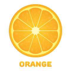 Fototapeta na wymiar Orange citrus fruit. Healthy vegan food vector illustration