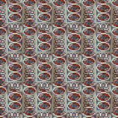 Abstract rhombus pattern seamless texture of geometric figures colored.