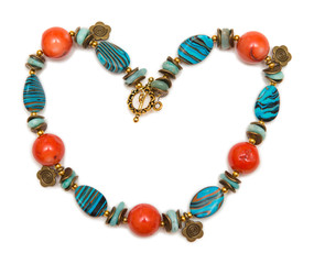 Elegant jewellery isolated on the whtie background