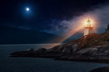 Foto auf Acrylglas Lighthouse in Norway © chaossart