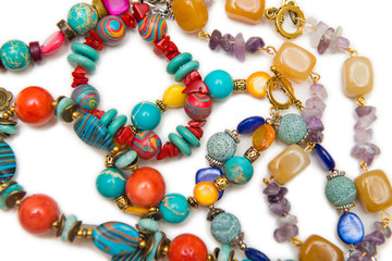 Elegant jewellery isolated on the whtie background