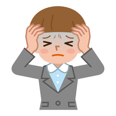 頭痛の女性