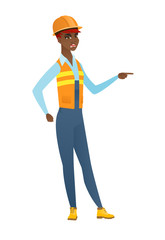 Furious builder screaming vector illustration.