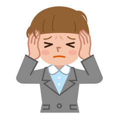 頭が痛い女性