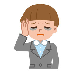 体調不良の女性