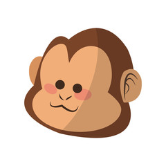 monkey cartoon icon over white background. colorful design. vector illustration