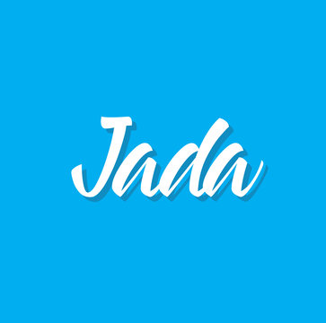 jada, text design. Vector calligraphy. Typography poster.