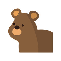 cute bear animal, cartoon icon over white background. colorful design. vector illustration