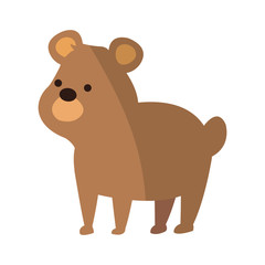cute bear animal, cartoon icon over white background. colorful design. vector illustration