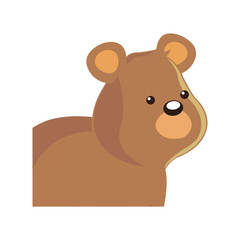 cute bear animal, cartoon icon over white background. colorful design. vector illustration