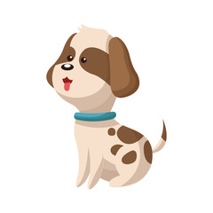 cute dog animal, cartoon icon over white background. colorful design. vector illustration
