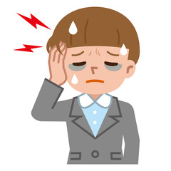 体調不良の女性