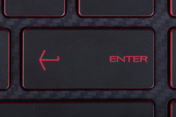 enter button on keyboard of laptop