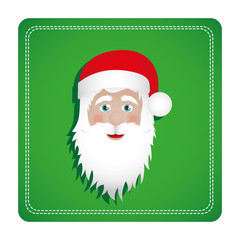 colorful square frame with christmas santa claus face vector illustration