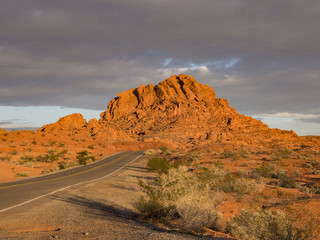 Open Road-Valley of Fire State Park-Golden Hour