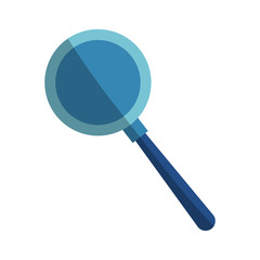 magnifying glass icon over white background. colorful design. vector illustration