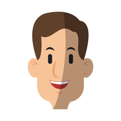 man cartoon icon over white background. colorful design. vector illustration