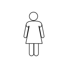Fototapeta na wymiar sketch silhouette pictogram woman icon vector illustration