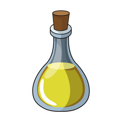 olive oil bottle icon over white background. colorful design. vector illustration